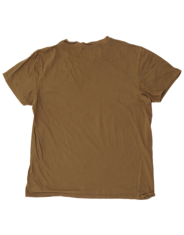 Diesel Damen T-Shirt Top UK 14 Large Khaki Baumwolle