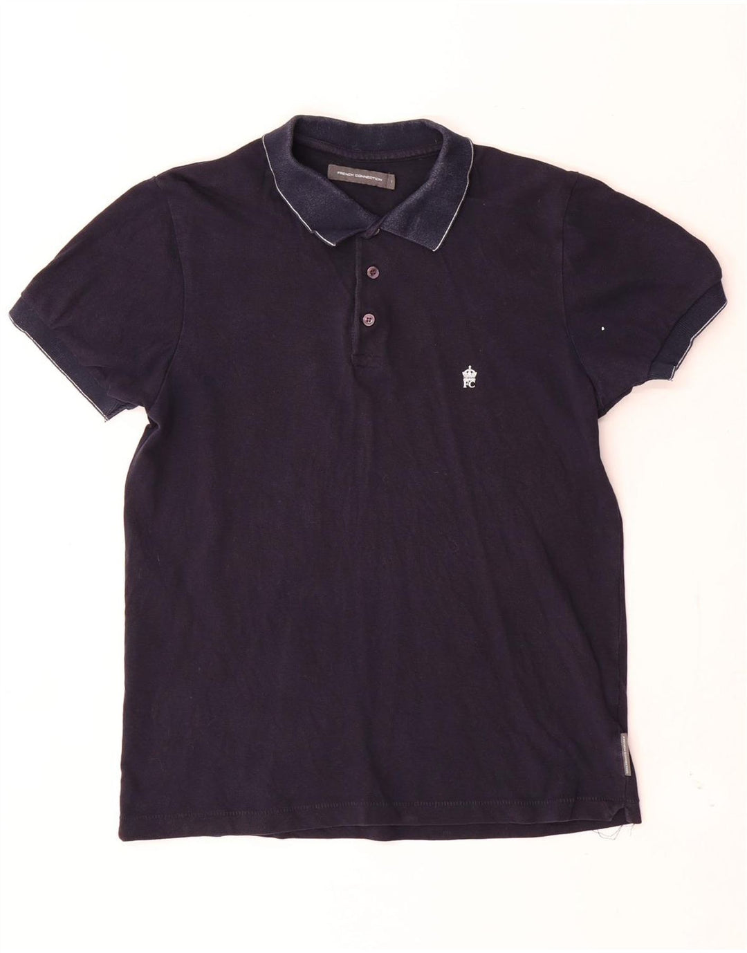 FRENCH CONNECTION Herren-Poloshirt, klein, marineblau, Baumwolle