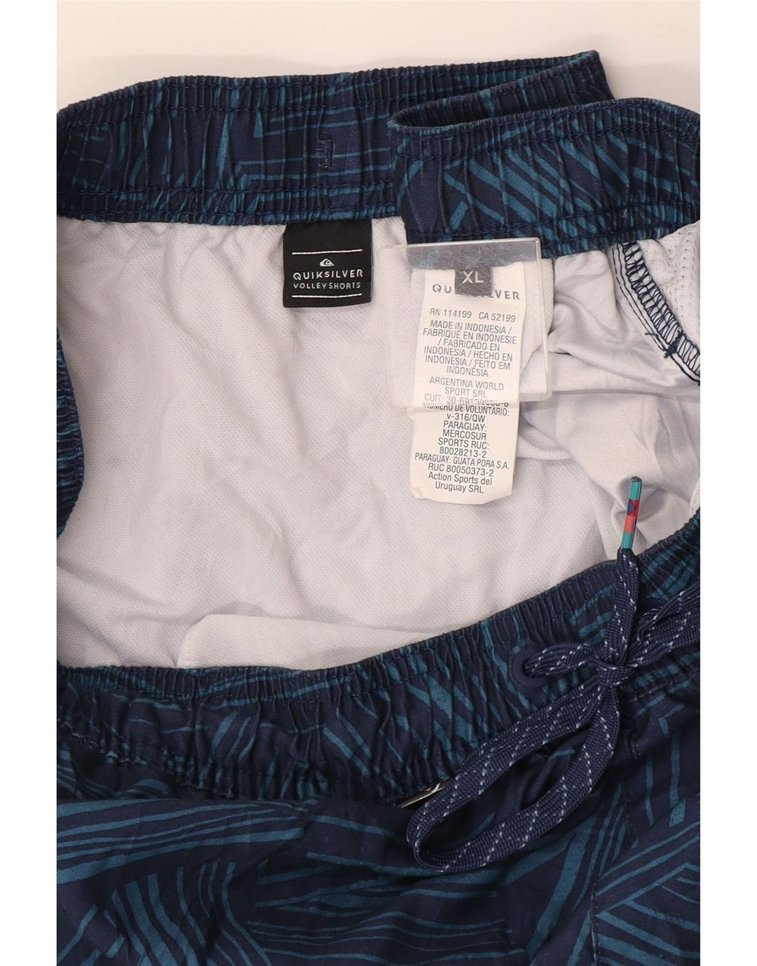 Quiksilver Herren Badeshorts XL Marineblaues geometrisches Polyester