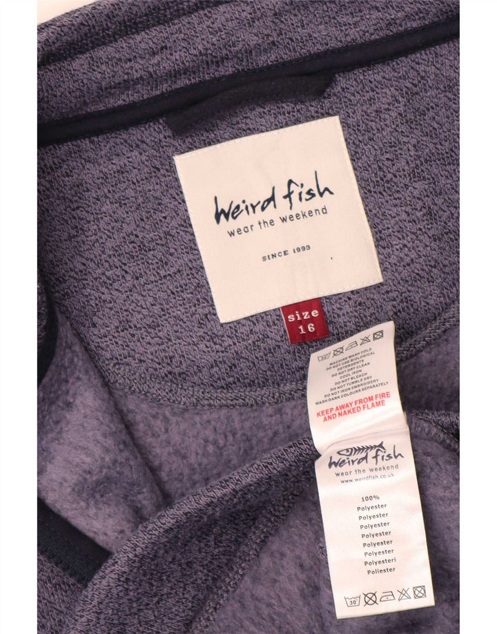Weird Fish Damen-Trainingsanzug-Top-Jacke, UK 16, Größe L, Marineblau gefleckt