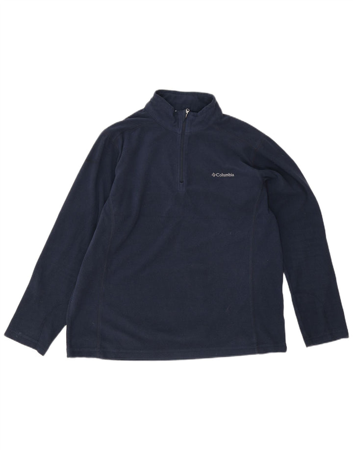 Columbia Herren-Fleecepullover mit Reißverschluss, Größe L, Marineblau