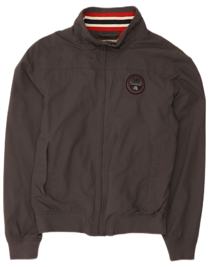 Napapijri Herren Bomber Regenjacke UK 38 Mittelgraues Polyamid