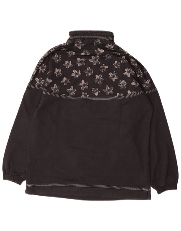 AUSTRALIAN L'ALPINA Damen-Sweatshirt-Pullover IT 46 Large Black Floral