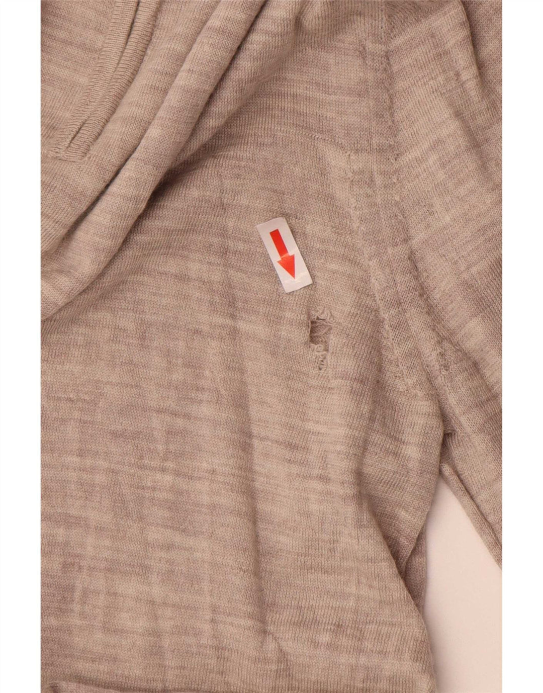 Reiss Herren-Pullover mit Reißverschluss am Hals, große grau gesprenkelte Wolle