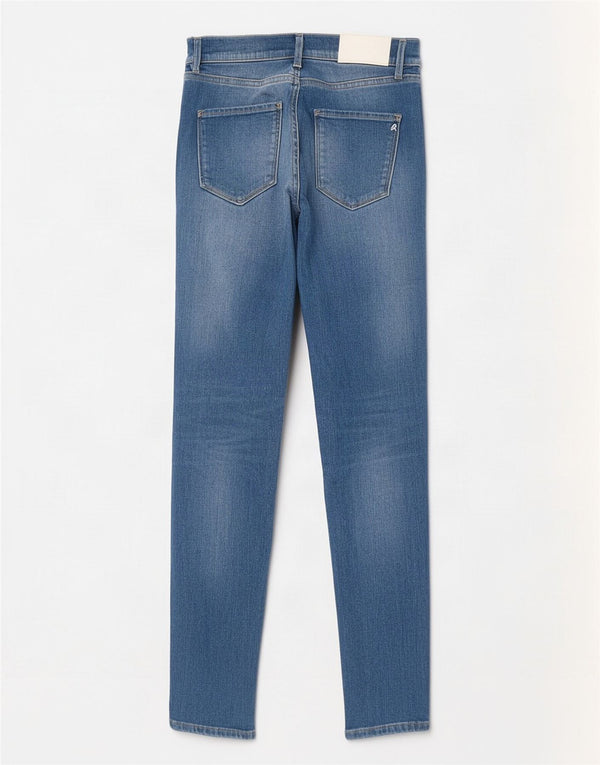 Replay Damen High Rise Skinny Jeans W30 L30 Blaue Baumwolle