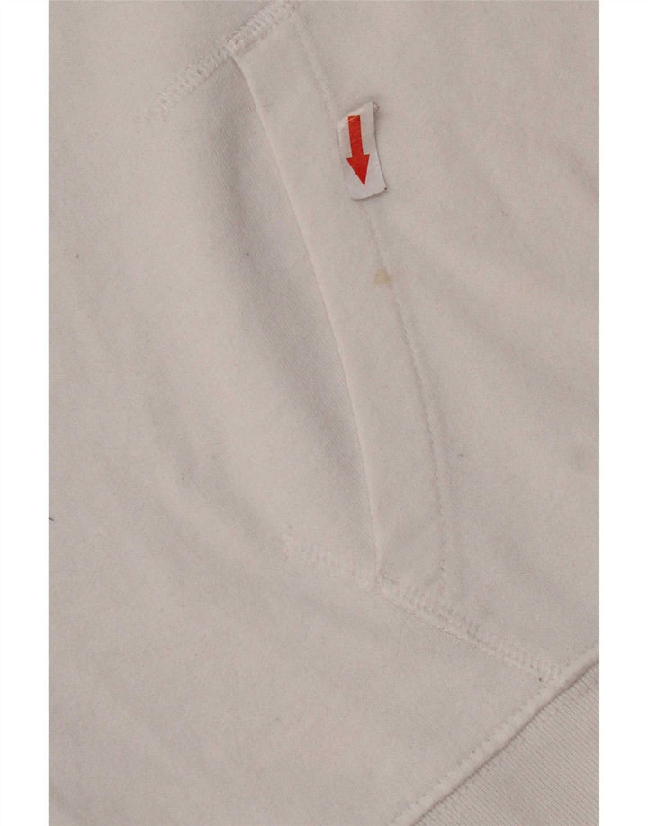 Levi's Herren-Pullover mit grafischem Kapuzenpullover, groß, aus weißer Baumwolle