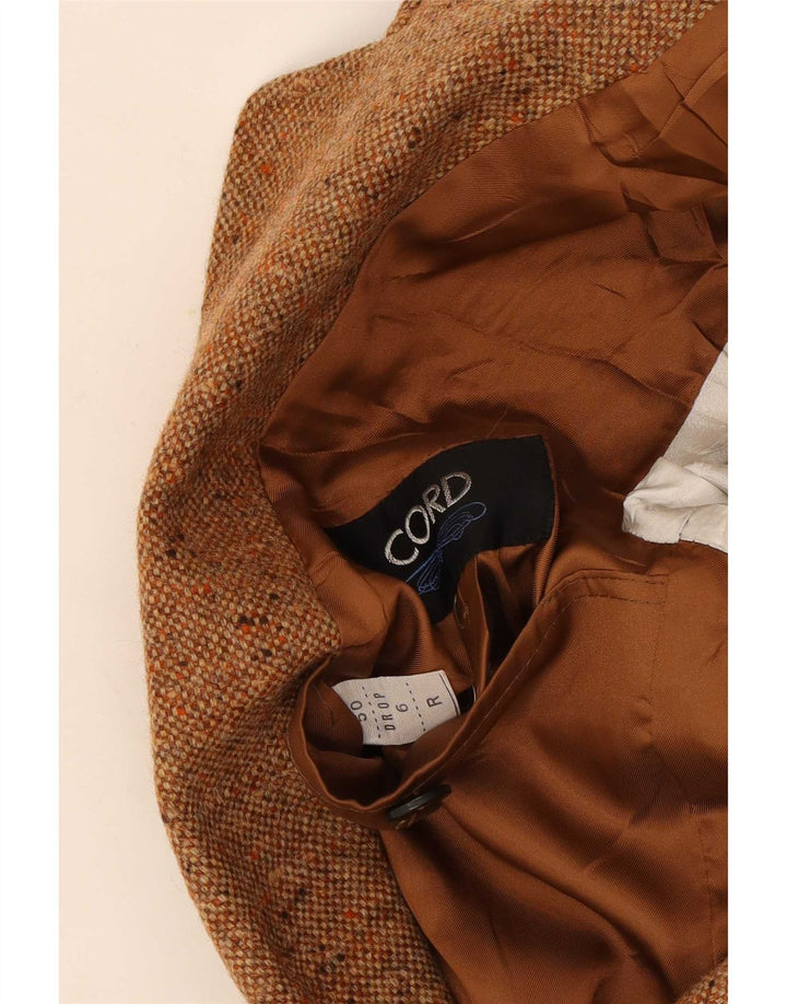 Vintage Herren-Blazer mit 2 Knöpfen, IT 50, groß, braun gefleckt