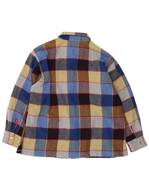 Benetton Womens Overshirt Loose Fit Shirt IT 46 Large Mehrfarbig kariert
