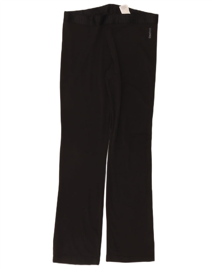 REEBOK Damen Leggings UK 12/14 Medium Schwarz Polyester