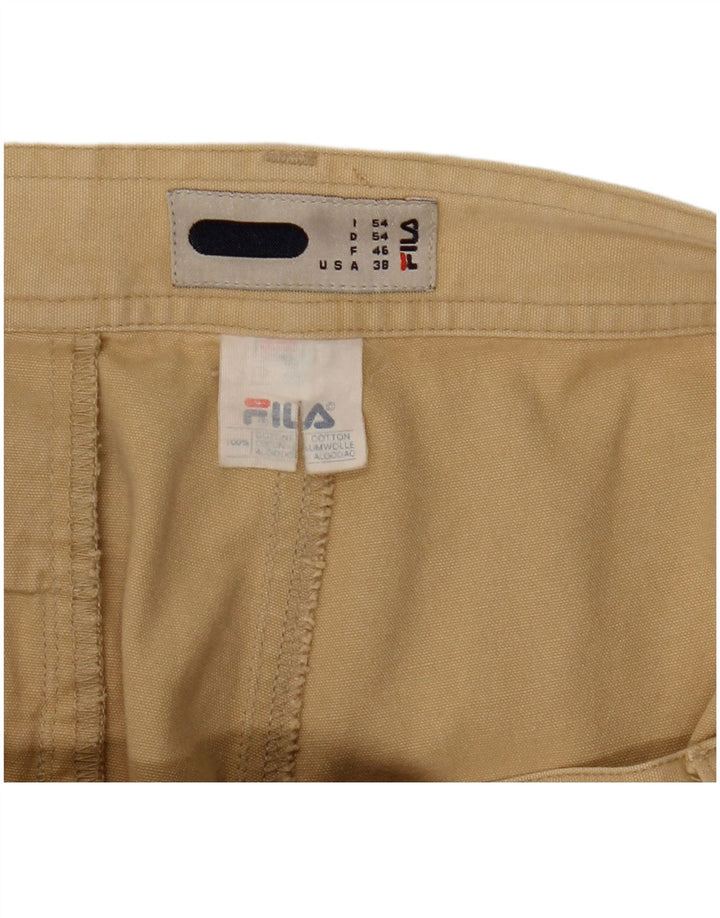 Gerade Herren-Cargohose von Fila, W38, L29, Beige, Baumwolle