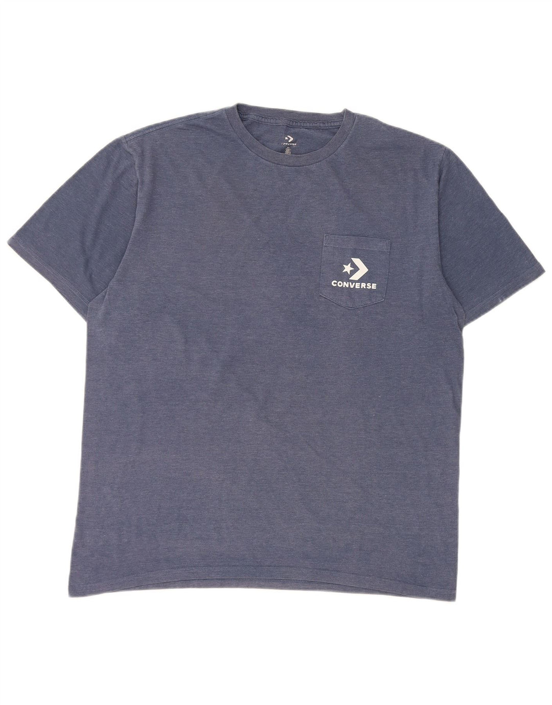 Converse Herren T-Shirt Top Large Blau Baumwolle