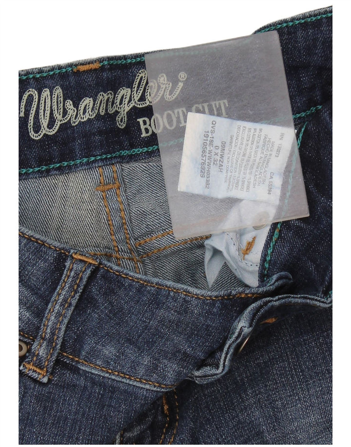 WRANGLER Damen Bootcut Jeans US 0 XS W26 L32 Blaue Baumwolle