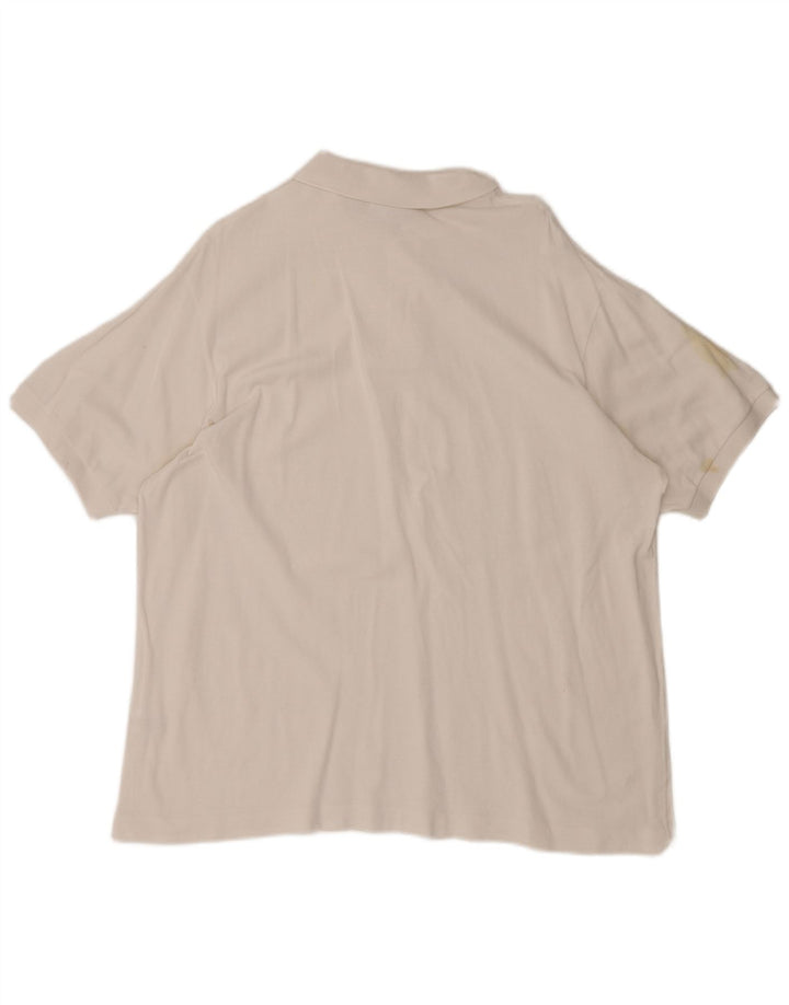 Lacoste Herren-Poloshirt, Größe 7 2XL, weiße Baumwolle