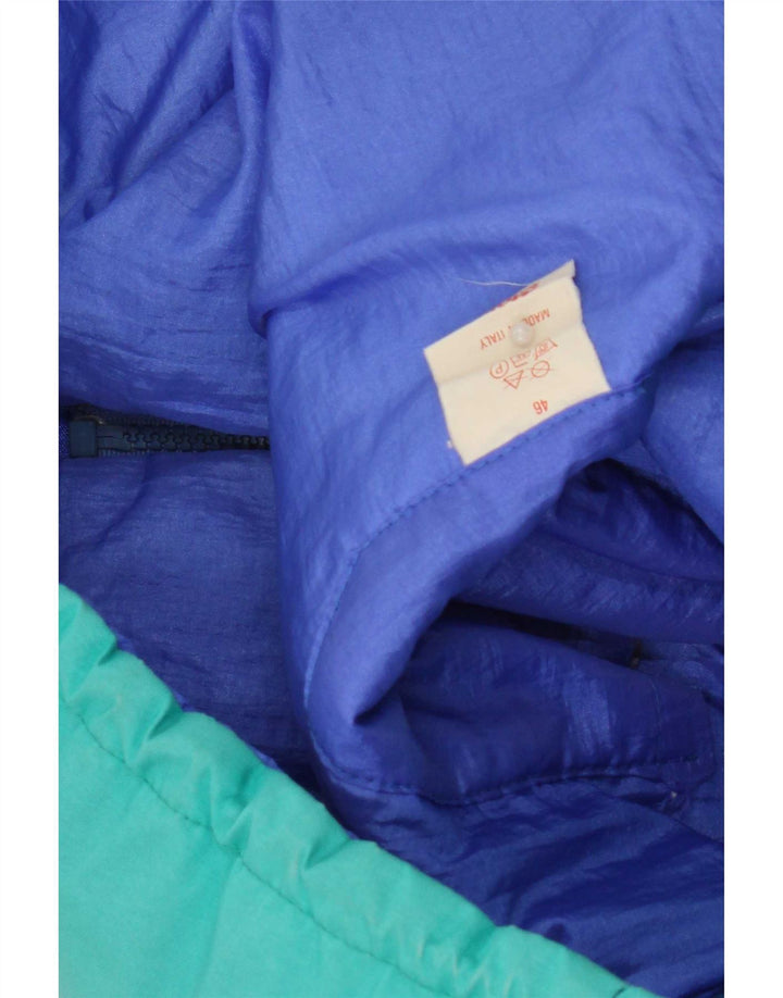 Vintage Herren-Skijacke in Übergröße mit Kapuze, Größe 46, klein, grün, Farbblock
