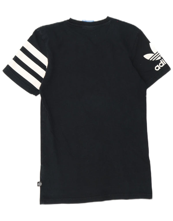 Adidas Herren Grafik T-Shirt Top Small Schwarz Baumwolle