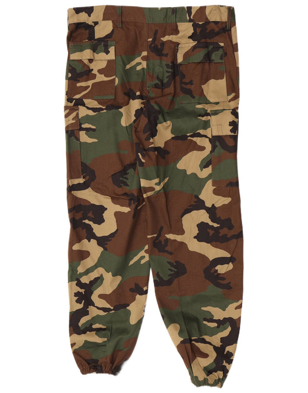 Vintage Herren Jogger Cargohose EU 54 2XL W42 L31 Khaki Camouflage Army