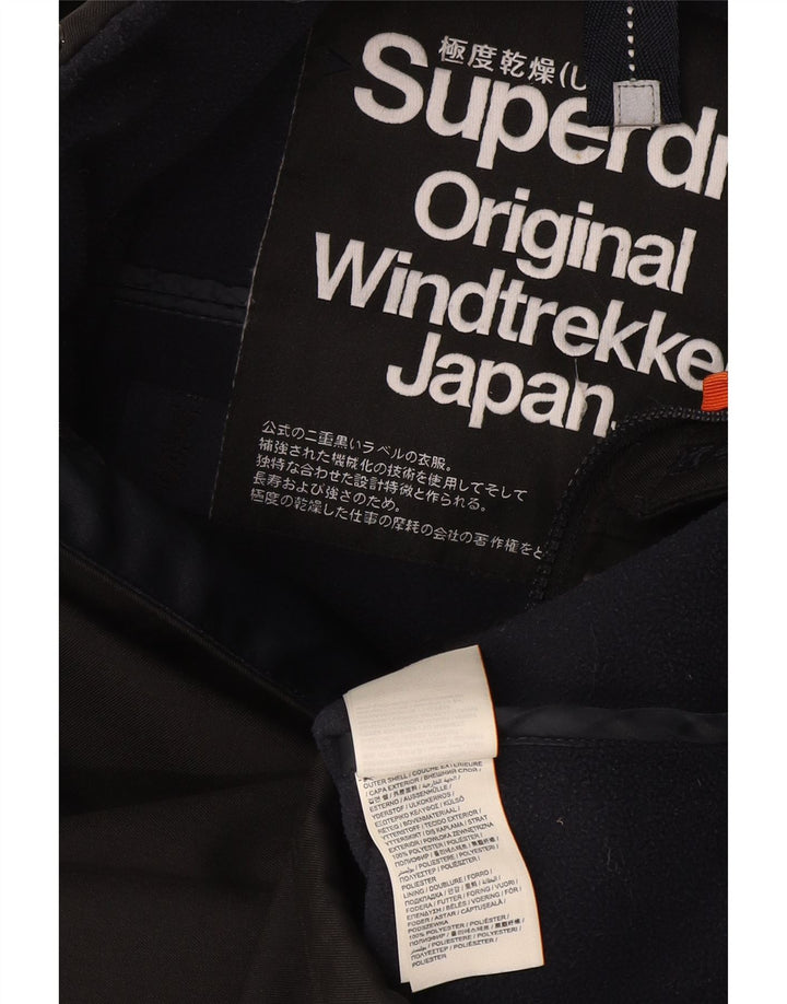 Superdry Herren Windtrekker Windjacke UK 34 XS Schwarz Polyester