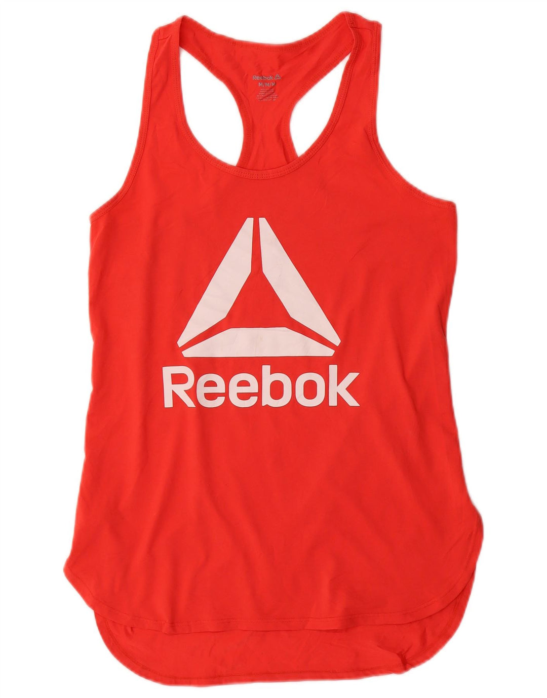REEBOK Womens Graphic Vest Top UK 12 Mittelrotes Polyester