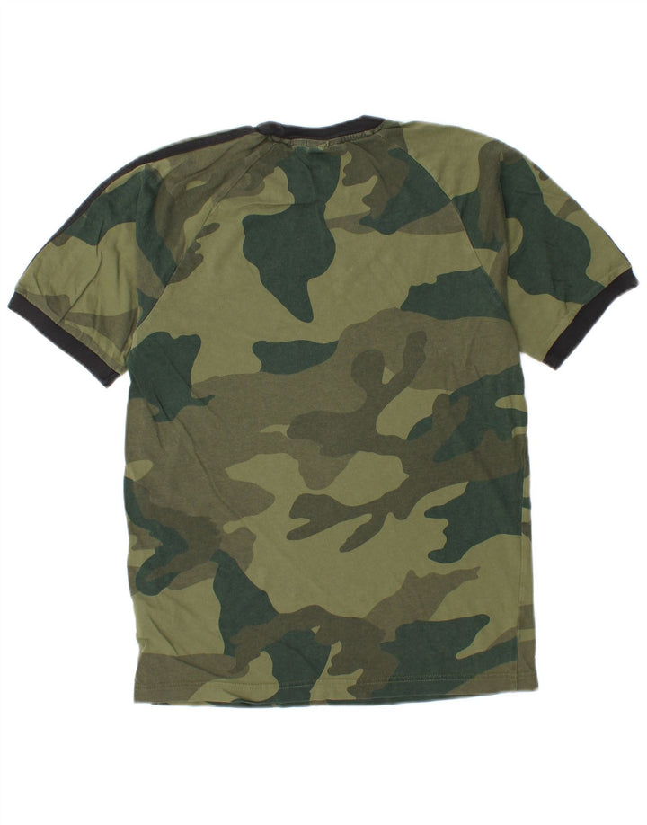 ADIDAS Herren T-Shirt Top Small Khaki Camouflage Baumwolle