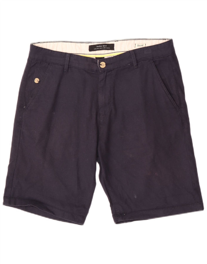 Zara Herren Sunset Chino Shorts EU 40 Medium W31 Marineblau
