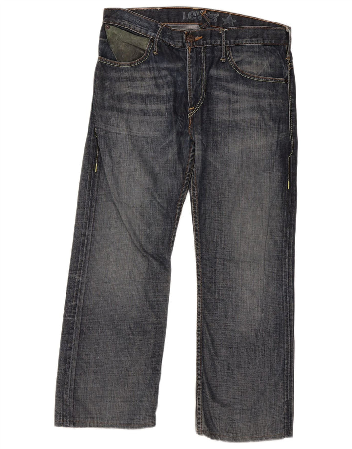 Levi's Herren Straight Jeans W34 L26 Marineblaue Baumwolle