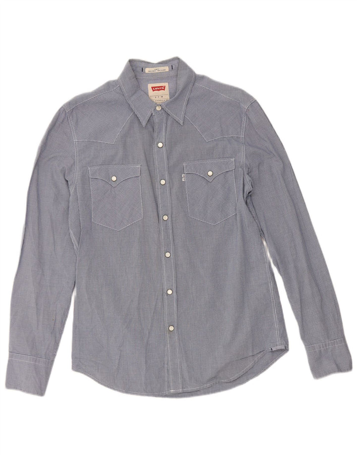 Levi's Herren-Slim-Fit-Hemd, klein, marineblau, Gingham-Baumwolle