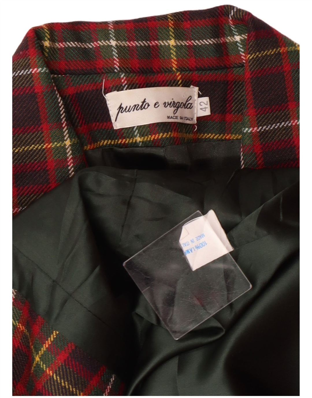 Punto e Virgola Damen Blazer Jacke IT 42 Medium Mehrfarbig kariert