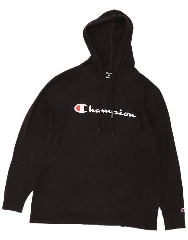 Champion Herren-Kapuzenpullover mit Grafik, groß, aus schwarzer Baumwolle