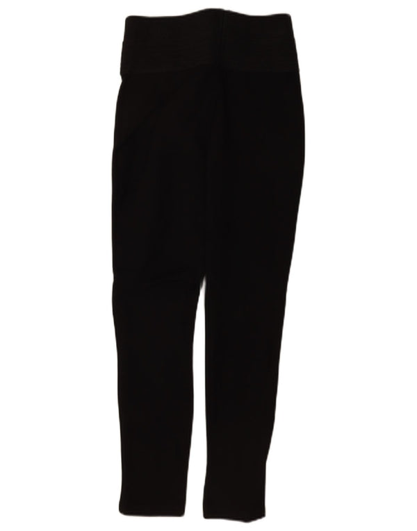 Zara Damen Crop Leggings UK 12 Medium Schwarz Polyester