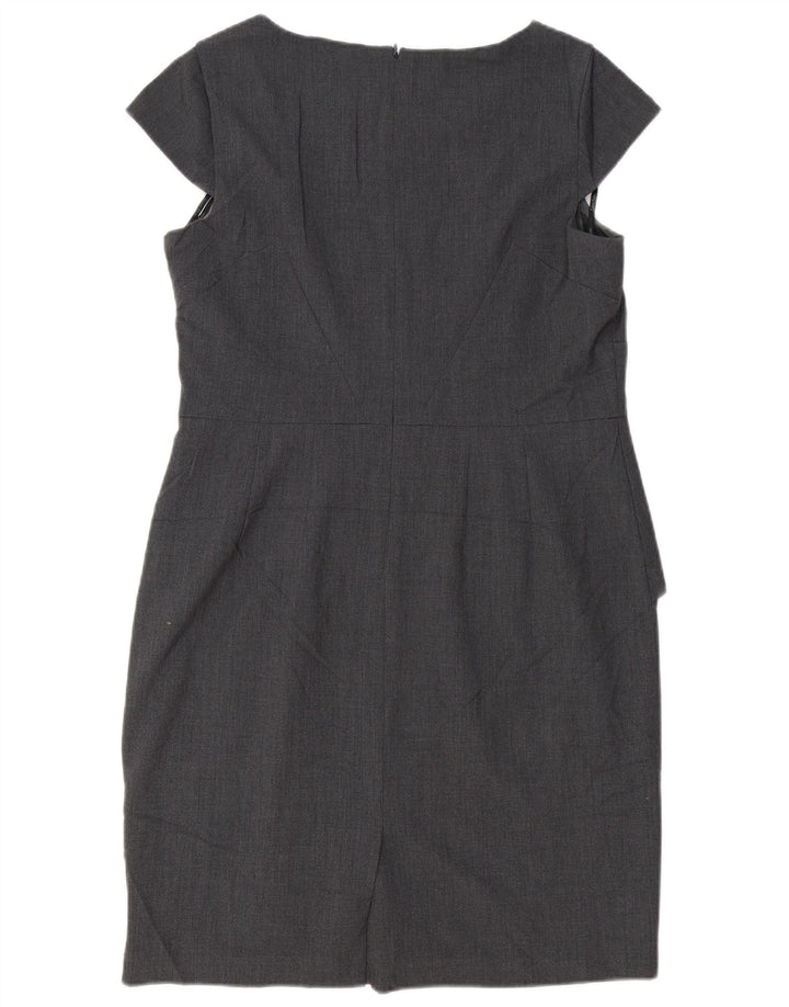 CALVIN KLEIN Damen Etuikleid UK 16 Large Grau