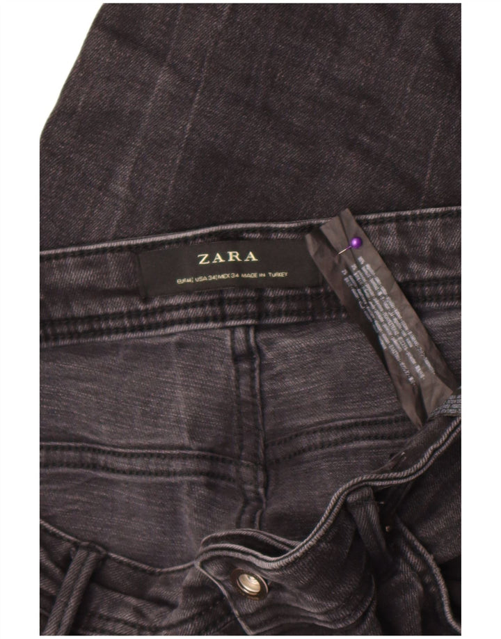 Zara Herren Distressed Slim Jeans EU 44 Large W34 L28 Graue Baumwolle