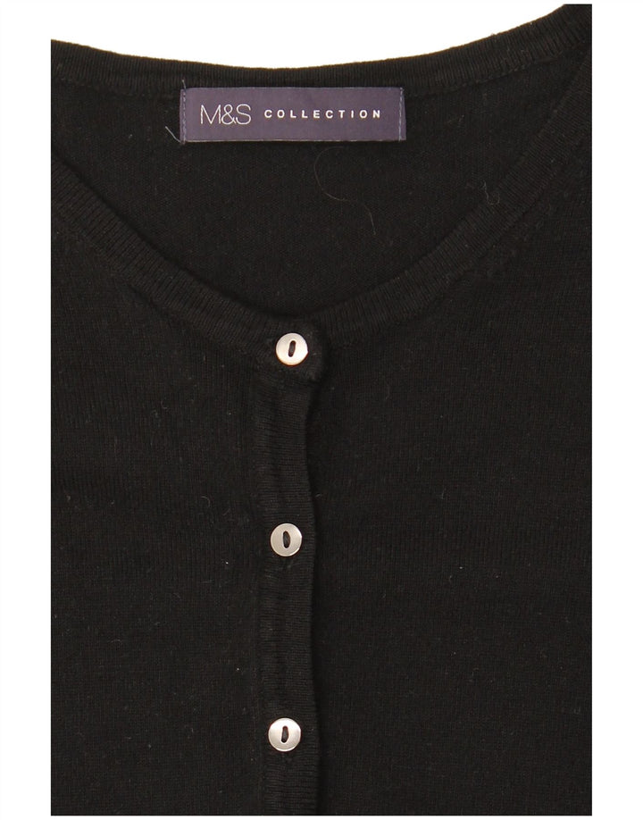 Marks & Spencer Damen-Cardigan-Pullover UK 10 Small Schwarz