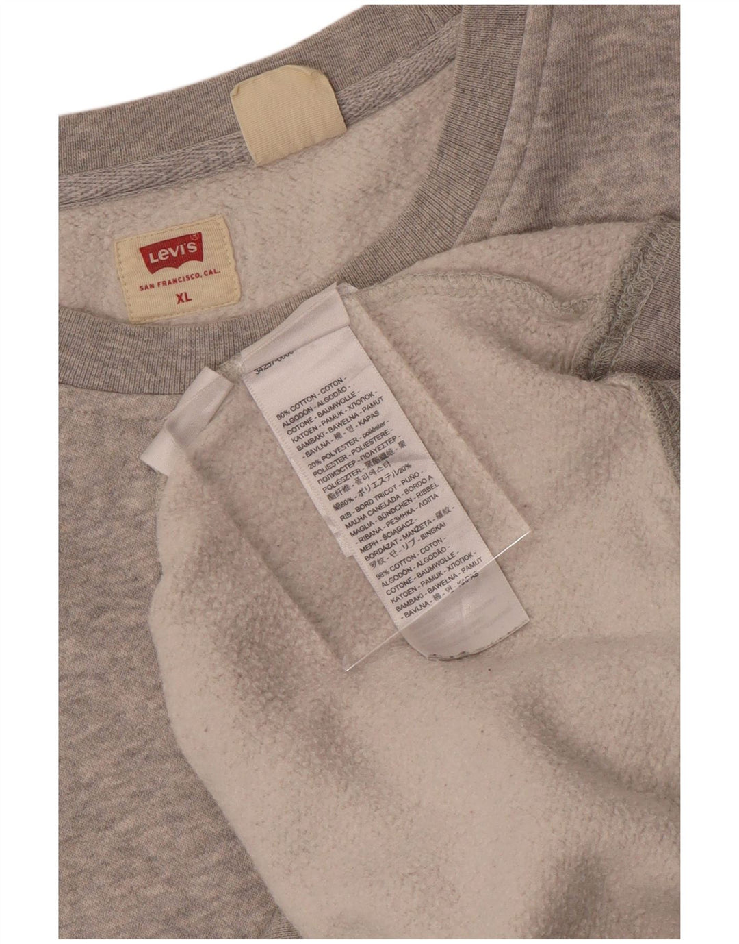 LEVI'S Damen-Sweatshirt in Übergröße, Größe UK 18, XL, Grau, Baumwolle