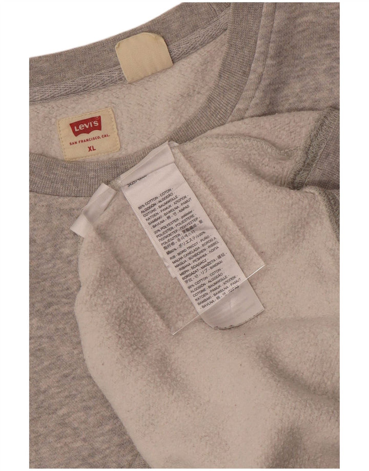 LEVI'S Damen-Sweatshirt in Übergröße, Größe UK 18, XL, Grau, Baumwolle