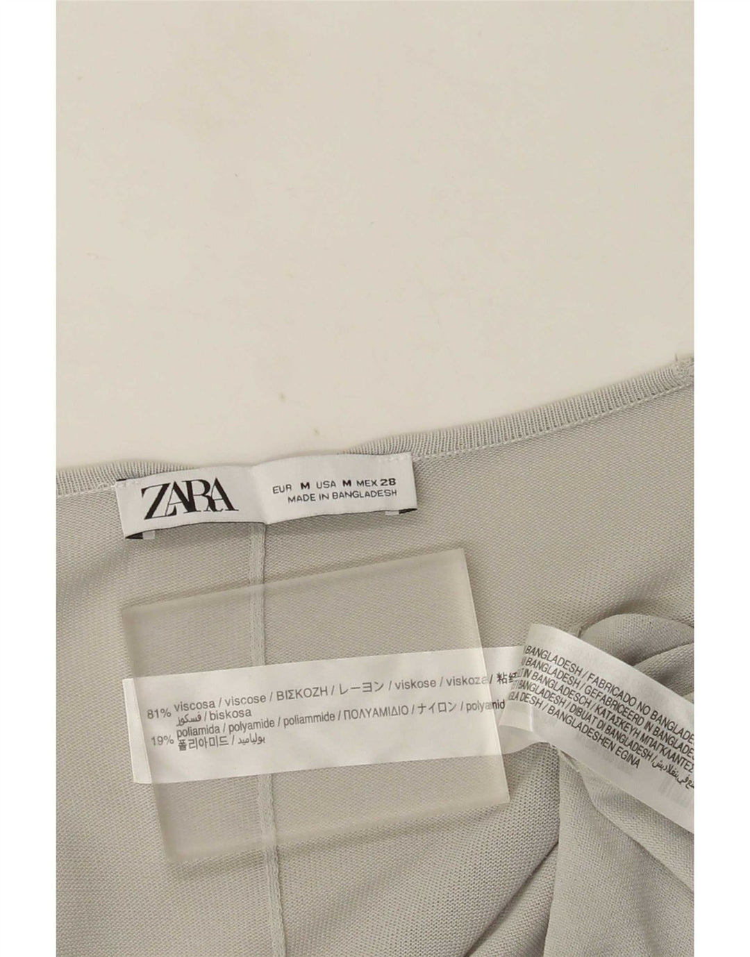Langer, übergroßer Damen-Cardigan von Zara, Gr. 14, mittelgraue Viskose