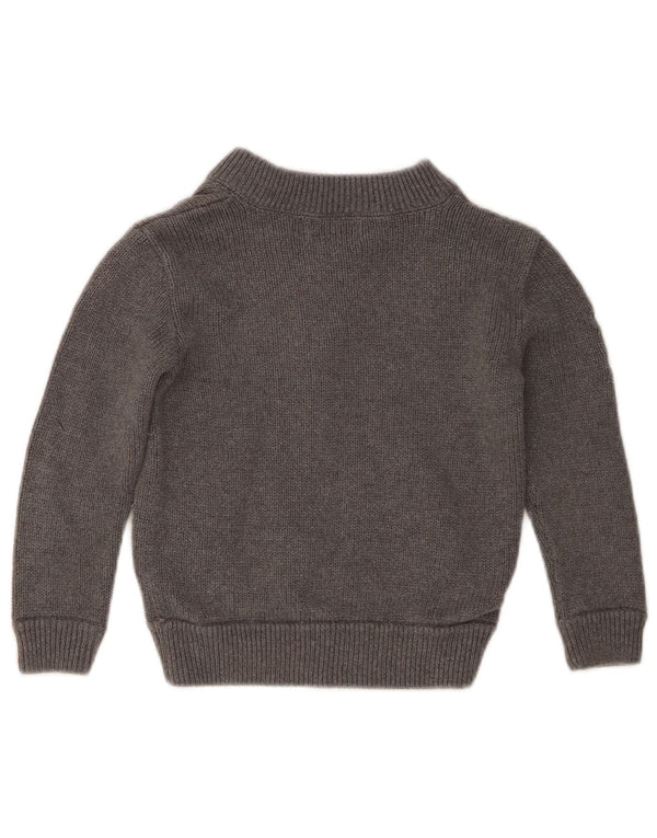 Ralph Lauren Jungen-Cardigan mit Grafik, 4–5 Jahre, Größe S, Grau, Baumwolle