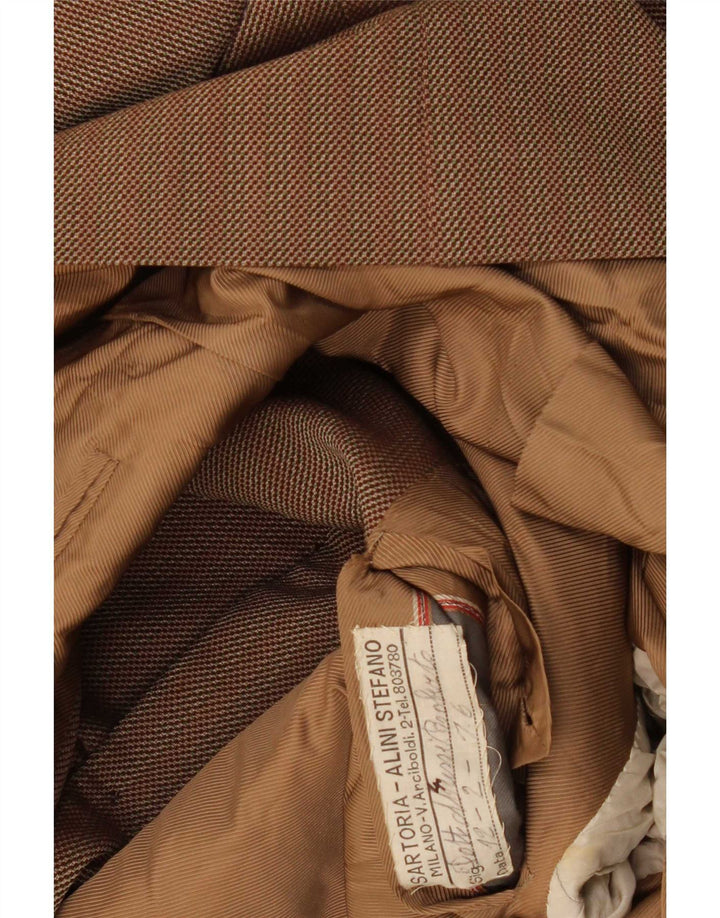 Vintage Herren 3-Knopf-Blazerjacke UK 36 Kleiner braun gestreifter Klassiker