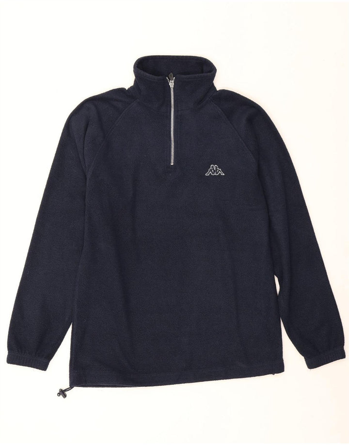 Kappa Herren-Fleecepullover mit Reißverschluss, Größe S, Marineblau, Polyester