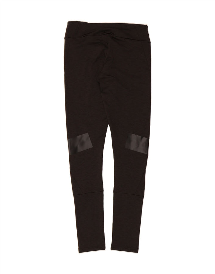 ADIDAS Womens Leggings UK 12/14 Medium  Black Polyester Vintage Adidas and Second-Hand Adidas from Messina Hembry 