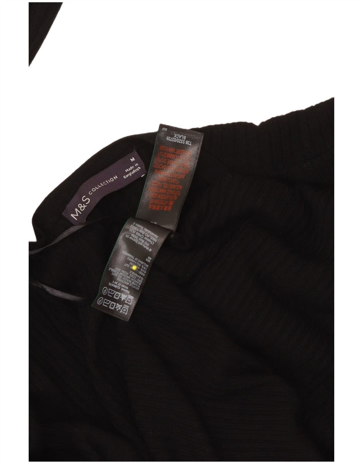 Marks & Spencer Offener Damen-Cardigan-Pullover UK 14 Mittelschwarze Viskose