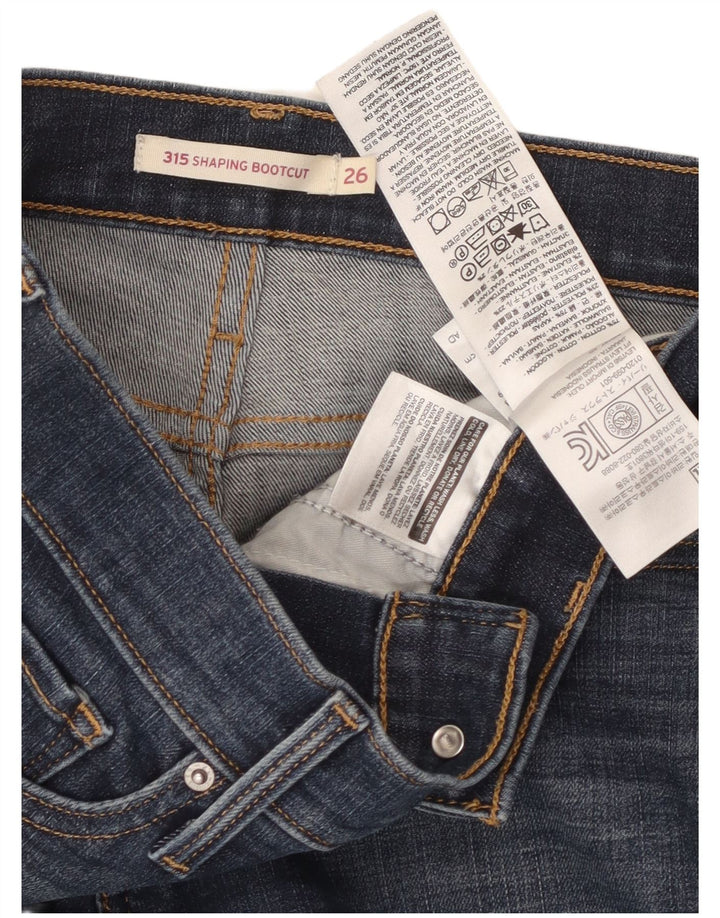 Levi's Damen 315 Shaping Bootcut Jeans W26 L29 Blaue Baumwolle