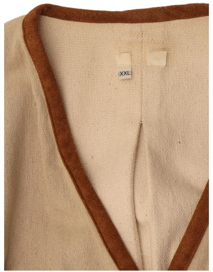 Vintage Herren Grafik Duffle Jacke UK 44 2XL Beige