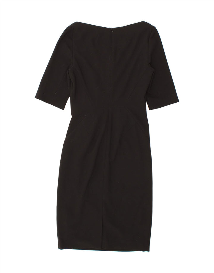 L.K. BENNETT Womens Maxi Sheath Dress UK 8 Small  Black Polyester Vintage L.K. Bennett and Second-Hand L.K. Bennett from Messina Hembry 