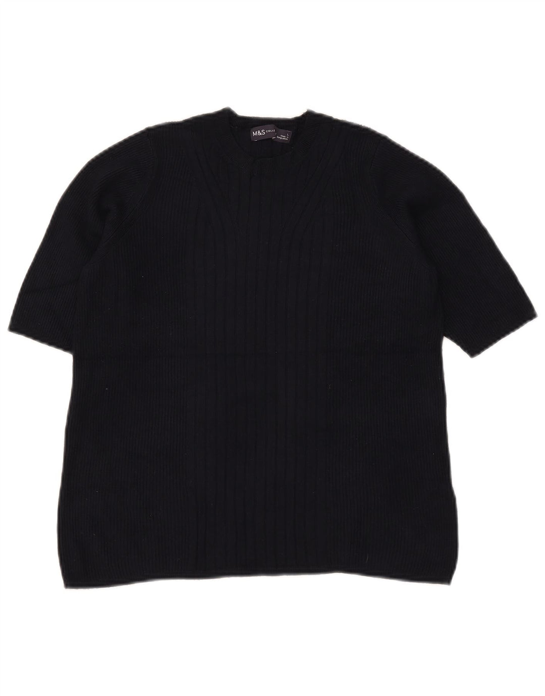 Marks & Spencer Damen-Pullover mit Rundhalsausschnitt, Gr. 14, Marineblau