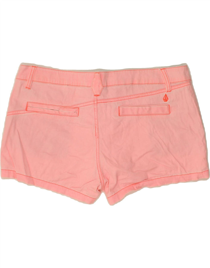 VOLCOM Womens Chino Shorts US 11 Large W34  Pink Cotton Vintage Volcom and Second-Hand Volcom from Messina Hembry 