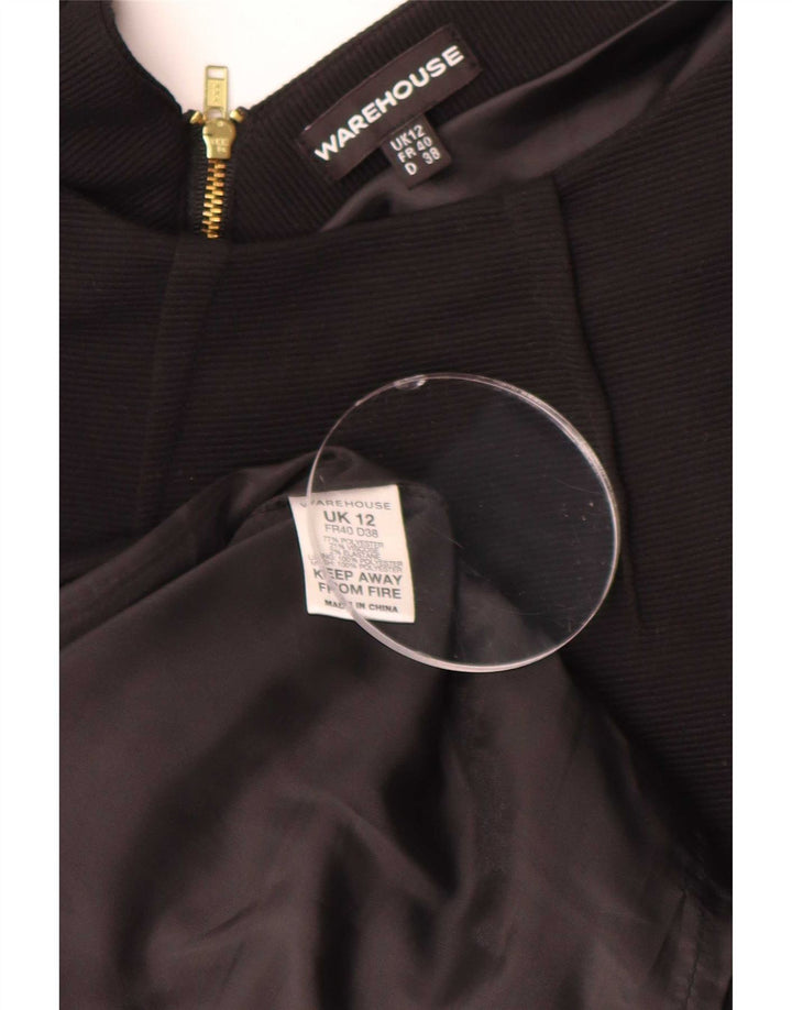 Warehouse Ärmelloses Damen-Etuikleid, UK 12, Mittelschwarz, Polyester