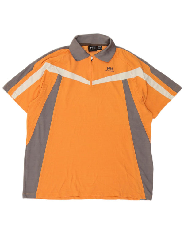 Helly Hansen Herren Poloshirt 2XL Orange Colourblock Nylon
