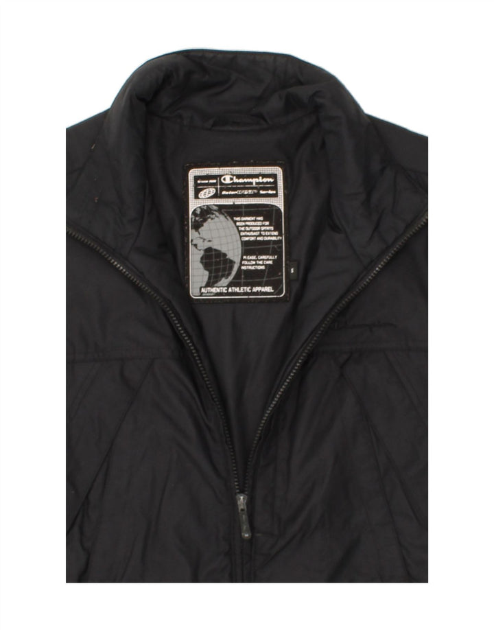 CHAMPION Mens Windbreaker Jacket UK 36 Small Black Polyamide Vintage Champion and Second-Hand Champion from Messina Hembry 
