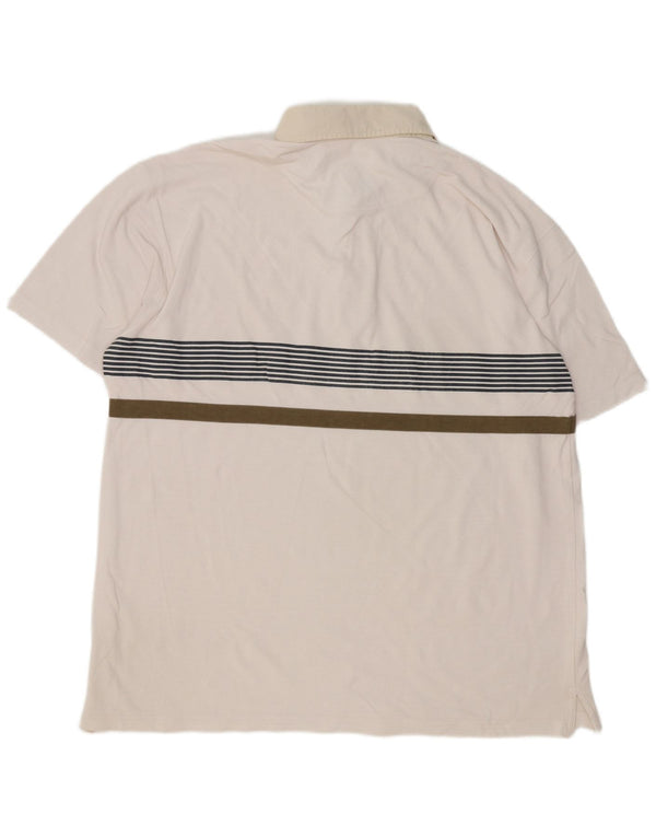 Murphy & Nye Herren Sailmakers Rugby-Poloshirt 2XL weiß gestreift aus Baumwolle