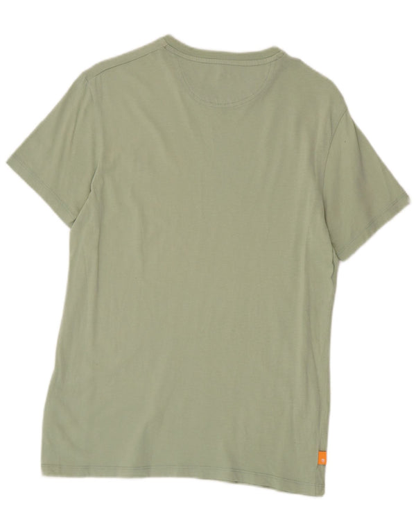Timberland Herren Slim Fit T-Shirt Top Small Grün Baumwolle